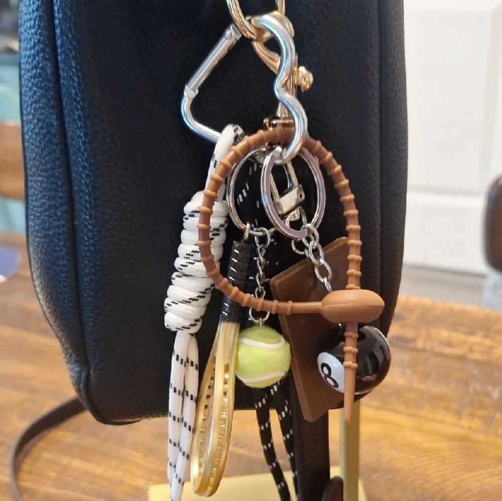 Bag Charm Black And White